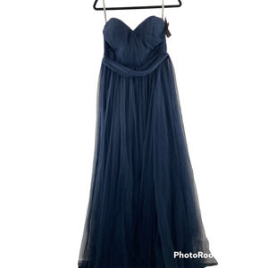 Jenny Yoo Navy Blue Maxi Dress